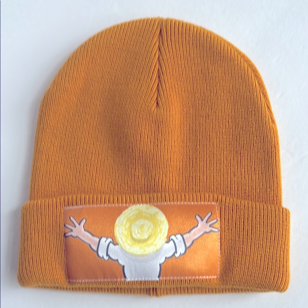 Van Gogh Beanie With Sunflower Fields Patch Nwot - image 1